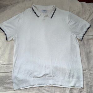 Old Navy White Polo Shirt with Black Trim